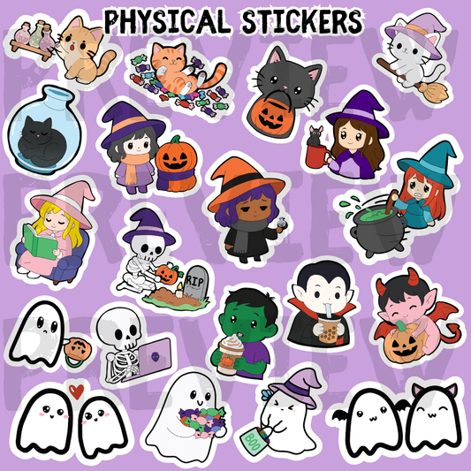 All Halloween Stickers- 20 pack (Sticker Sheets)